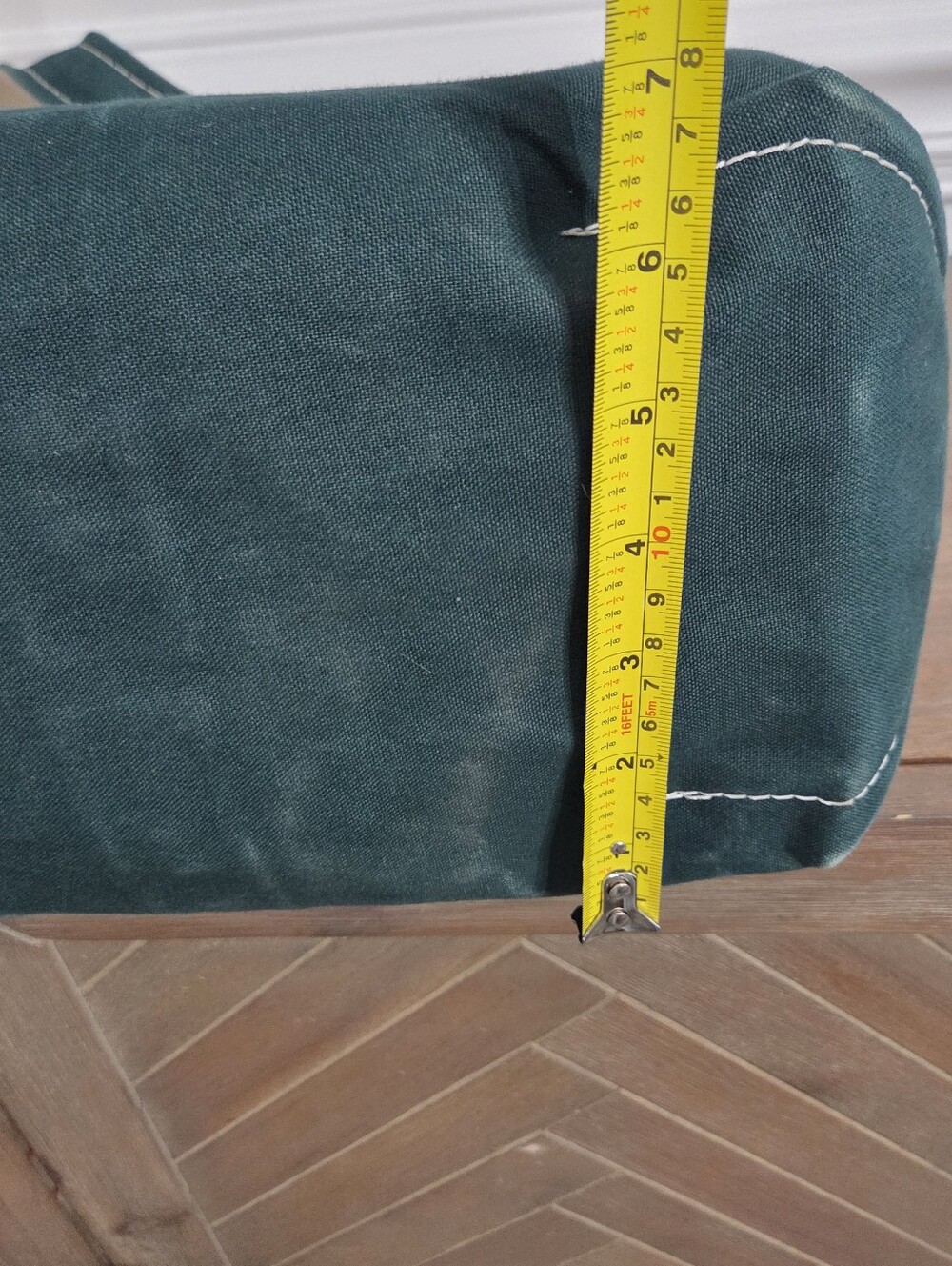 Vintage LL Bean Cream &GreenBoat And Tote Bag X Large Approx 18”L X 14”H X 7W - Picture 15 of 16